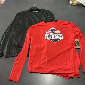 Fintech Shirt Mens Red Rash Guard Fishing UV Sun Defender Quick Dry UPF 50+ XXL